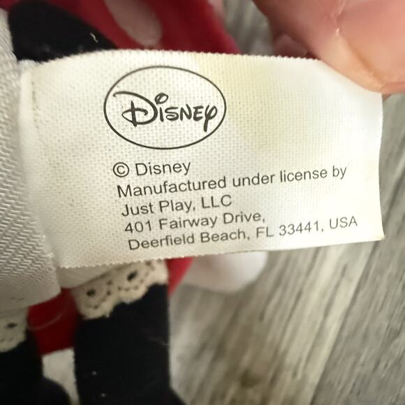 Disney Minnie Mouse Plush Doll Just Play Red Dress Bow Polka Dot 12” Stuffed Toy - Picture 2 of 3